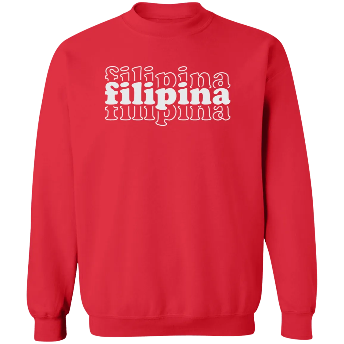 Filipina Triple Unisex Crewneck Pullover Sweatshirt
