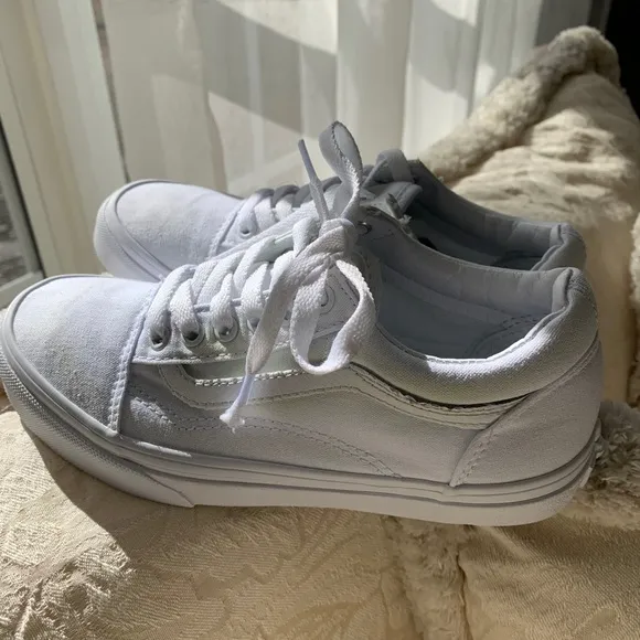 Girls White‎ Vans Sneakers Size 3