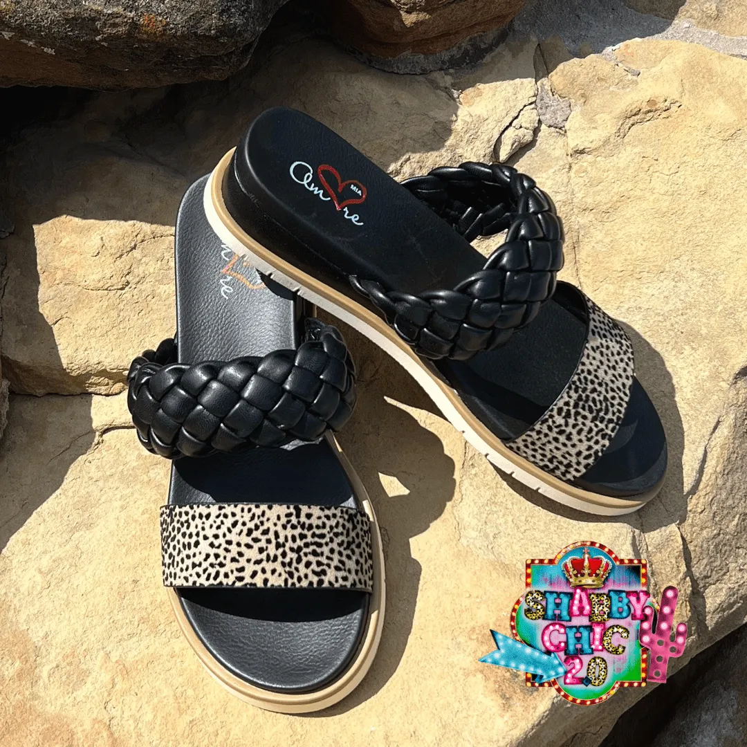 MIA Amore Cheetah Sandals