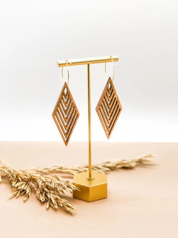 Natural Wood Earrings | INCLINE