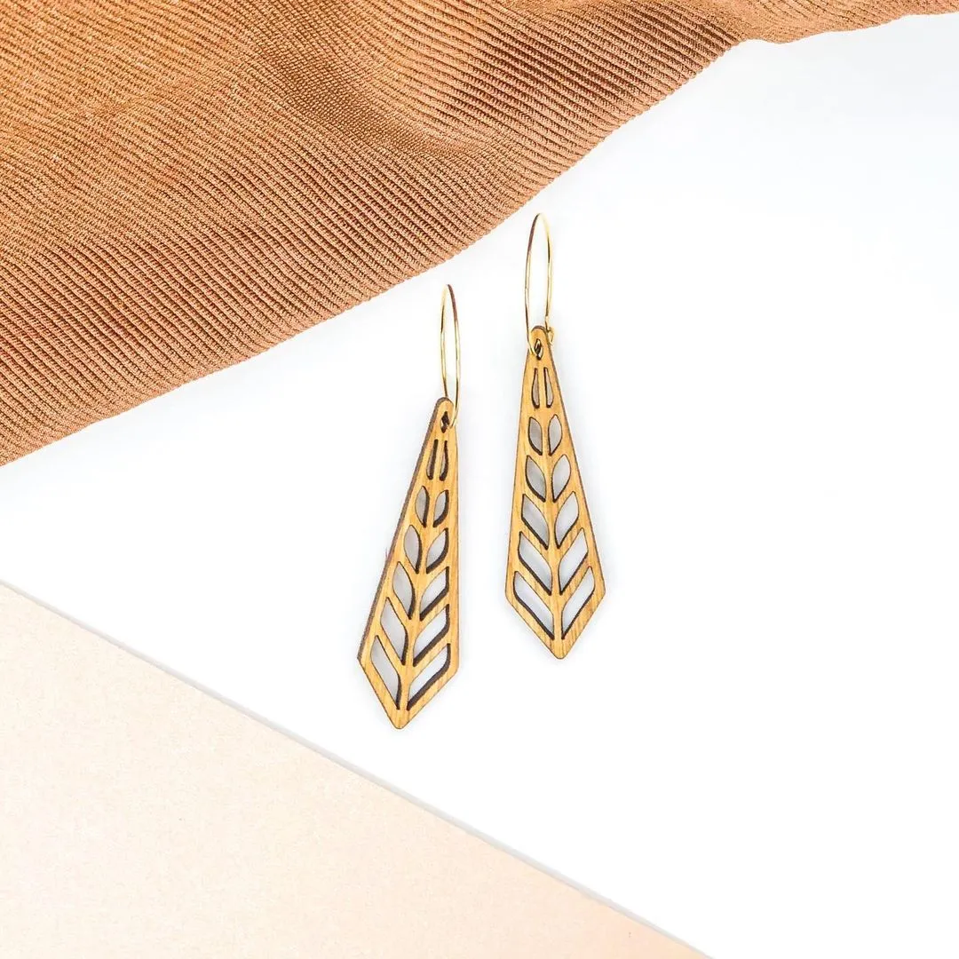 Natural Wood Earrings | SPRUCE