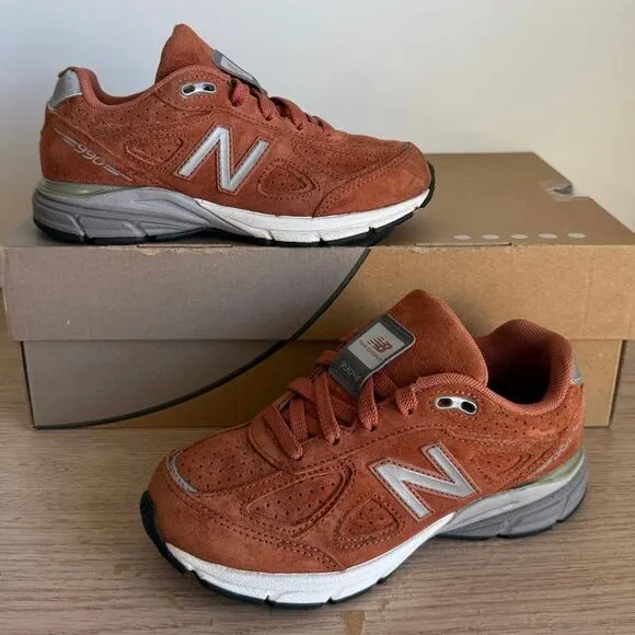 New Balance 990 V4  ‘Burnt Orange’ Kids Sneakers KJ990OOP- SZ 1 Y