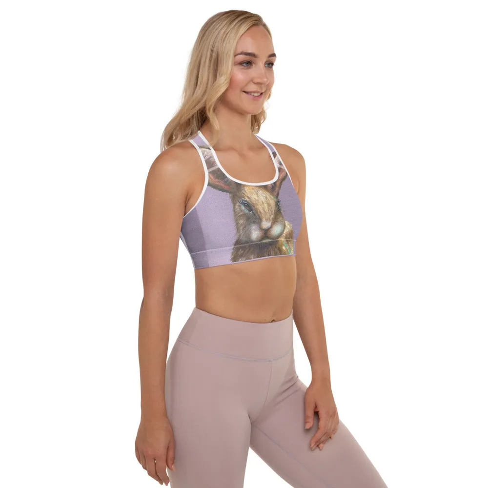 Purple Padded Sports Bra Bunny