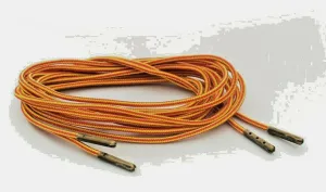 Red and Canary Yellow Boot Laces  3mm Paracord Steel Tip Shoelaces
