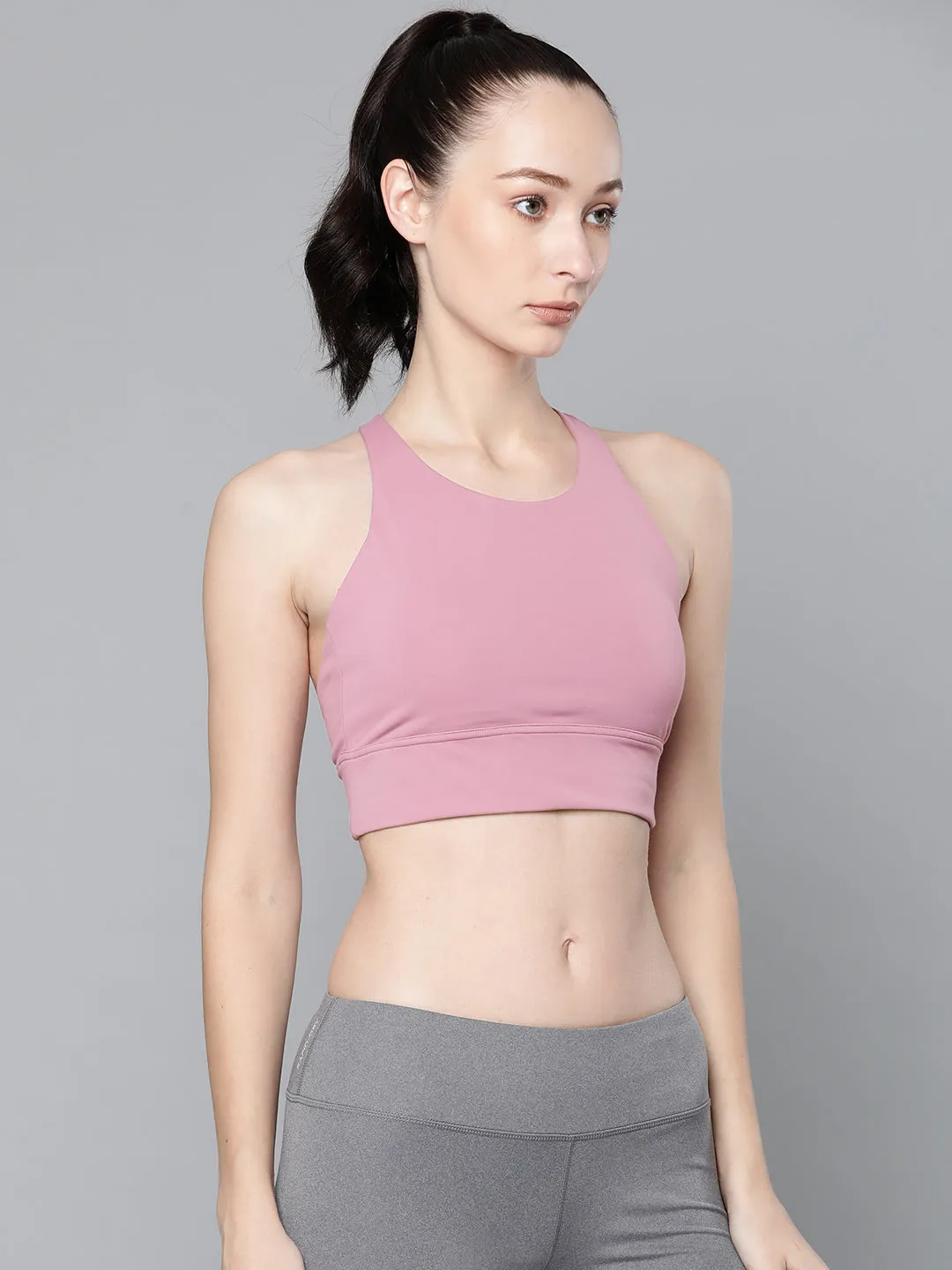 Women's Multi Strap Mauve Sports Bra