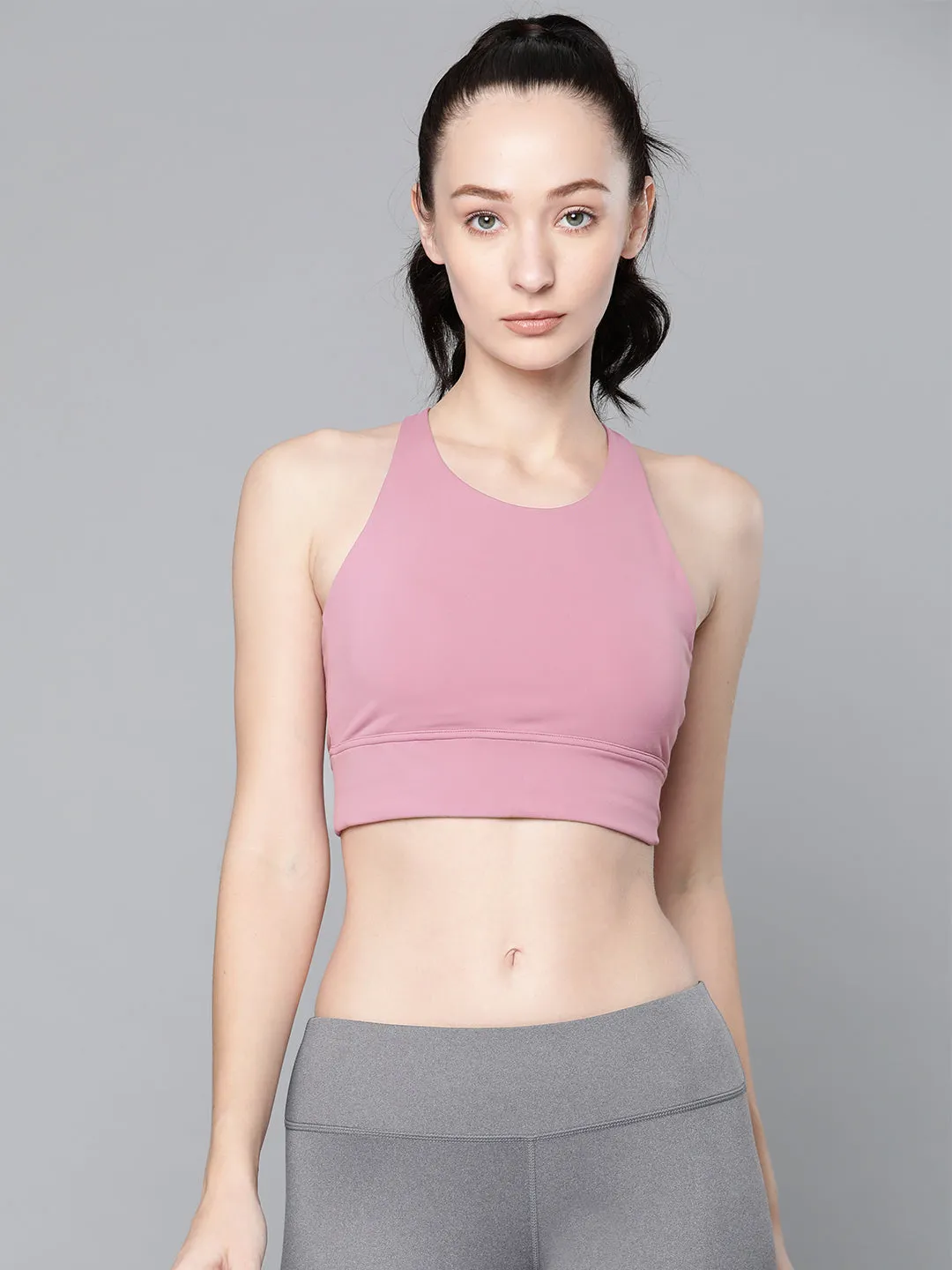 Women's Multi Strap Mauve Sports Bra